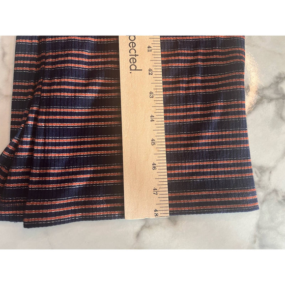 3/$27 Loft Mock Neck Striped Midi Dress in Multicolor, Long Sleeves, Medium - Picture 11 of 11